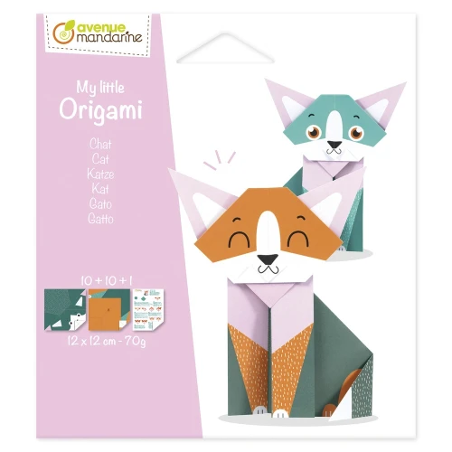 Mini origami kotek