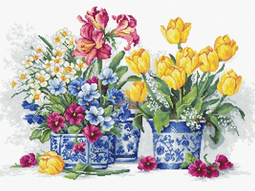 Zestaw do haftowania wiosenny ogród