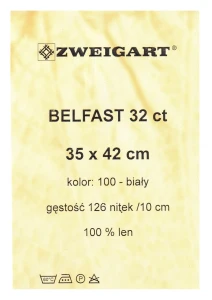 Tkanina lniana Zweigart Belfast 32ct 35x42 cm