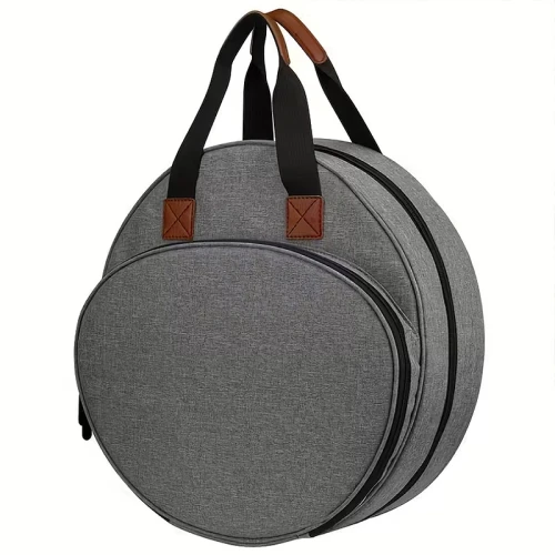 Okrągła torba dziewiarska na tamborki