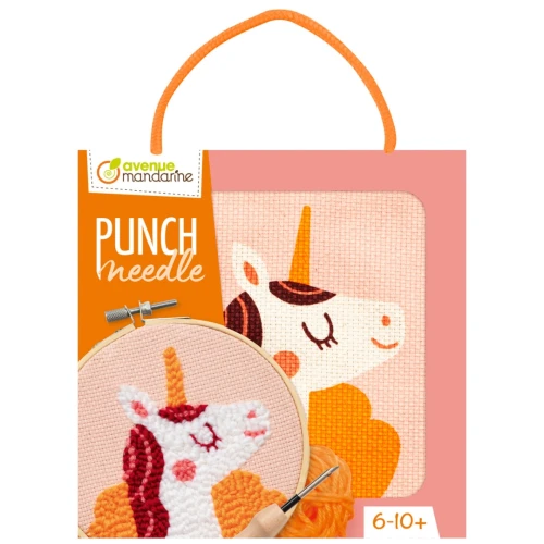 Zestaw do punch needle dla dzieci - jednorożec