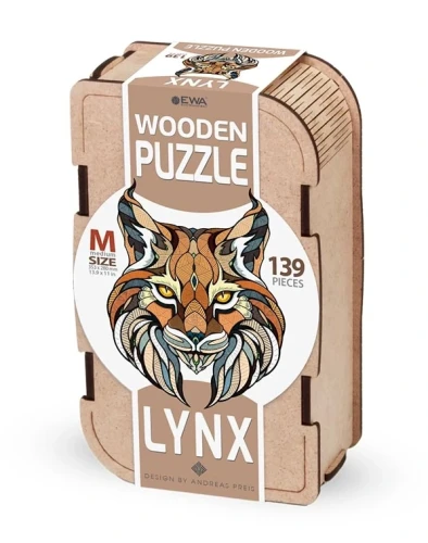 drewniane puzzle ryś