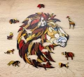 drewniane puzzle L - lew