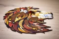 drewniane puzzle L - lew