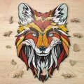 drewniane puzzle lisek