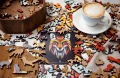 drewniane puzzle lisek