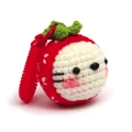 Breloczek mini amigurumi - truskawka