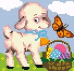 Kanwa z nadrukiem owieczka (5169) 