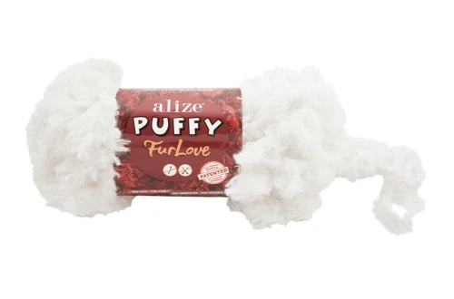 Alize Puffy FurLove biała nr 55