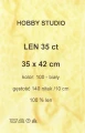 Tkanina 100% lniana 35ct biała