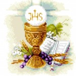 Kanwa z nadrukiem I Komunia Święta (5858)