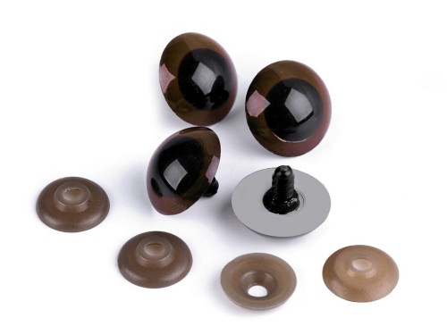 Oczy 26mm brązowe