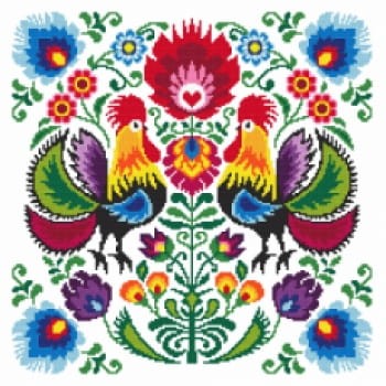 8538 łowickie koguty