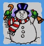 Kanwa z nadrukiem bałwanek (5703)