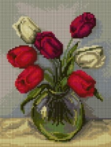 Kanwa z nadrukiem tulipany (5435) 