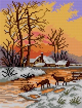 zestaw do haftu pejzaż 5740 po