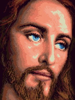 Kanwa z nadrukiem Twarz Jezusa 7319 po