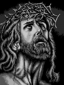 Kanwa z nadrukiem Jezus w koronie 7329 po