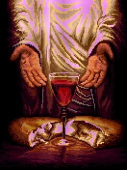 Zestaw do haftu chleb i wino 7271 po