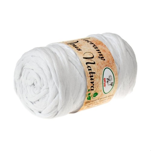 Sznurek do macramy kręcony biały