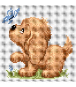 Kanwa z nadrukiem piesek (1051)