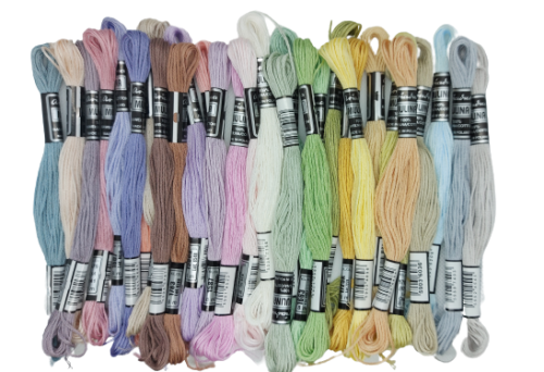 Mulina kolory pastelowe