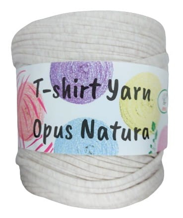 t-shirt yarn beżowy