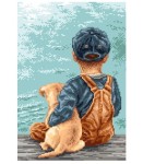 Kanwa z nadrukiem chłopczyk (6026) 