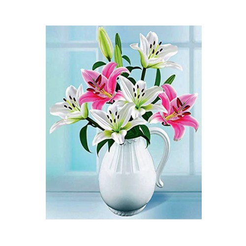 Haft diamentowy - lilie