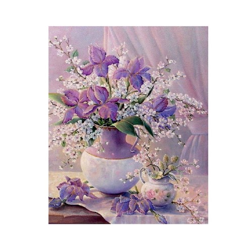 Haft diamentowy - kwiaty