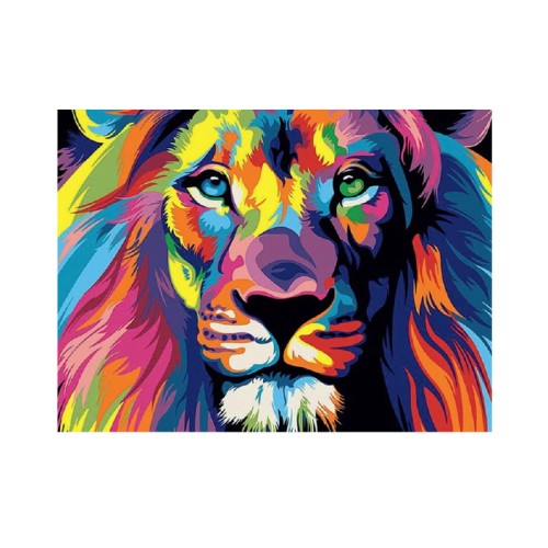 Haft diamentowy - lew