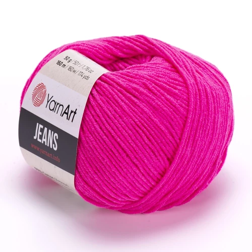 YarnArt Jeans 59 neonowy róż