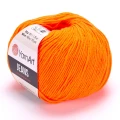YarnArt Jeans 77 neonowy pomarańczowy