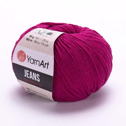 YarnArt Jeans 91 amarantowy