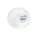Kordonek Stokrotka biało-srebrny metallic