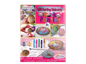 Zestaw kreatywny malowanie kamieni - jednorożce