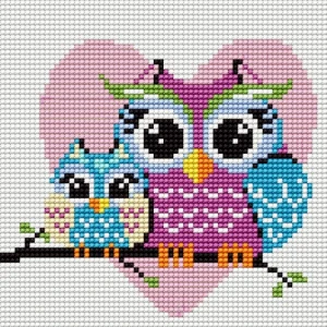 Zestaw do haftu sowy (5954)