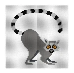 Kanwa z nadrukiem lemur (1063)