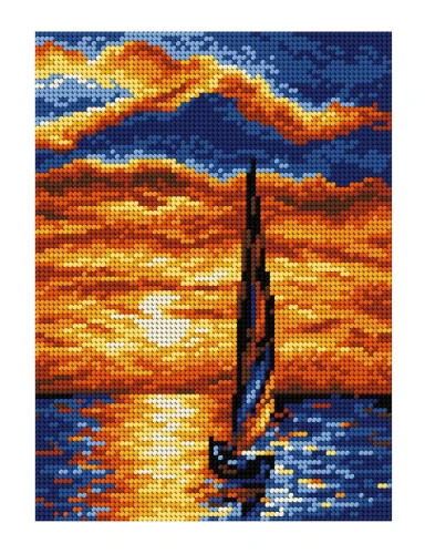 Kanwa z nadrukiem żagiel 5058