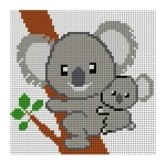 Kanwa z nadrukiem miś koala (1045)
