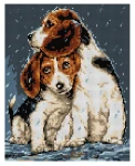 Kanwa z nadrukiem psy Beagle (6033)