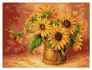 Kanwa z nadrukiem słoneczniki (8020)