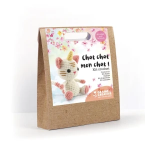 Zestaw do szydełkowania amigurumi - kot jednorożec