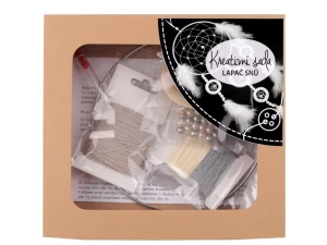 Zestaw kreatywny DIY łapacz snów szary