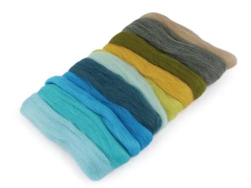 Wełna czesankowa mix 7 woda